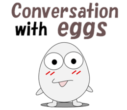 Conversation with eggs English sticker #5334700