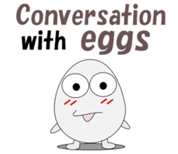 Conversation with eggs English sticker #5334700