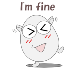 Conversation with eggs English sticker #5334703