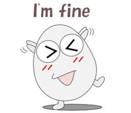 Conversation with eggs English sticker #5334703