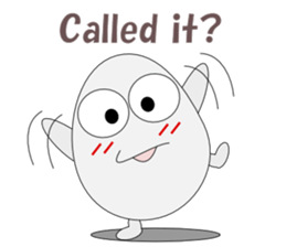 Conversation with eggs English sticker #5334714