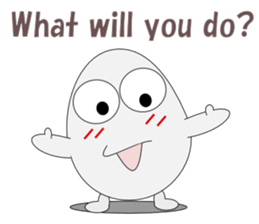 Conversation with eggs English sticker #5334717