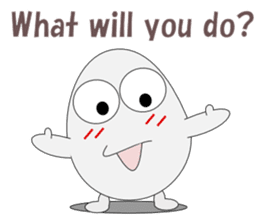 Conversation with eggs English sticker #5334717