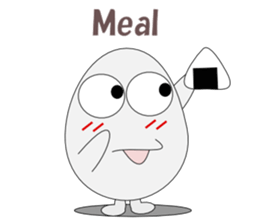Conversation with eggs English sticker #5334720
