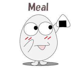 Conversation with eggs English sticker #5334720