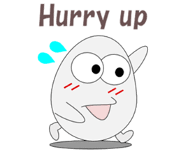 Conversation with eggs English sticker #5334722