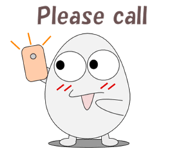 Conversation with eggs English sticker #5334729