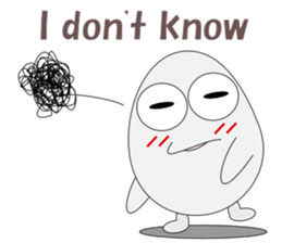 Conversation with eggs English sticker #5334733