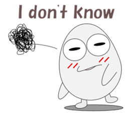 Conversation with eggs English sticker #5334733