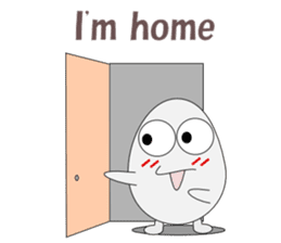 Conversation with eggs English sticker #5334734