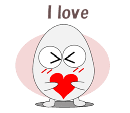 Conversation with eggs English sticker #5334736