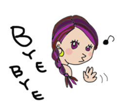 Flashy girl sticker #5335201