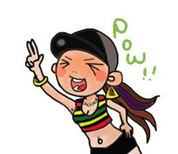 Flashy girl sticker #5335205