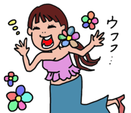 Flashy girl sticker #5335206