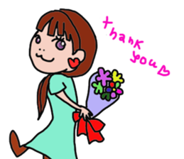 Flashy girl sticker #5335219