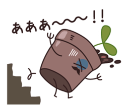 Flowerpot gentleman sticker #5336063