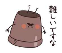 Flowerpot gentleman sticker #5336075