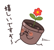 Flowerpot gentleman sticker #5336080