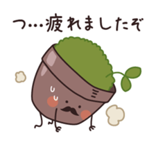 Flowerpot gentleman sticker #5336087