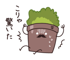 Flowerpot gentleman sticker #5336088