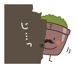 Flowerpot gentleman sticker #5336093