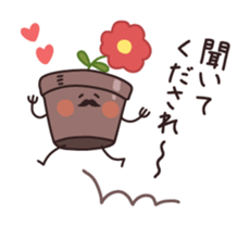 Flowerpot gentleman sticker #5336094