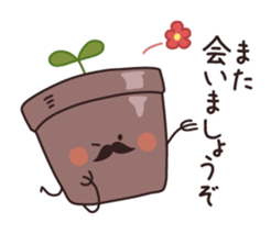 Flowerpot gentleman sticker #5336099