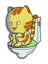 Cute cat by Torataro sticker #5336431