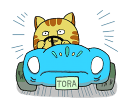 Cute cat by Torataro sticker #5336435