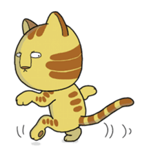 Cute cat by Torataro sticker #5336445