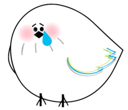 WHITE CHUBBY BIRDIE sticker #5336940
