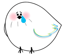 WHITE CHUBBY BIRDIE sticker #5336940