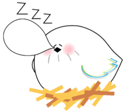 WHITE CHUBBY BIRDIE sticker #5336941