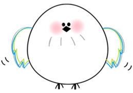 WHITE CHUBBY BIRDIE sticker #5336942