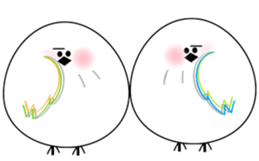 WHITE CHUBBY BIRDIE sticker #5336945