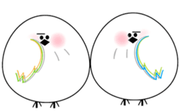 WHITE CHUBBY BIRDIE sticker #5336945