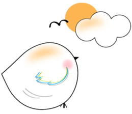 WHITE CHUBBY BIRDIE sticker #5336947