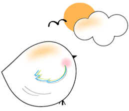 WHITE CHUBBY BIRDIE sticker #5336947
