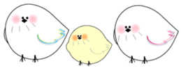 WHITE CHUBBY BIRDIE sticker #5336949