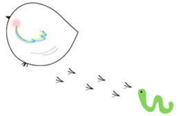 WHITE CHUBBY BIRDIE sticker #5336965