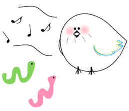 WHITE CHUBBY BIRDIE sticker #5336966