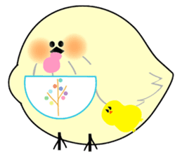WHITE CHUBBY BIRDIE sticker #5336968