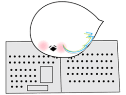 WHITE CHUBBY BIRDIE sticker #5336973