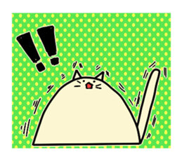 Kawaii Chubby Cat with polka dot sticker #5337161