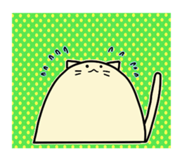 Kawaii Chubby Cat with polka dot sticker #5337178