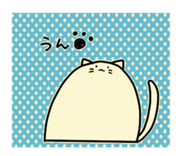 Kawaii Chubby Cat with polka dot sticker #5337179