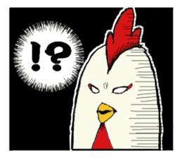 The cool chicken with little chick sticker #5338501