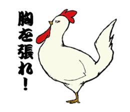 The cool chicken with little chick sticker #5338502