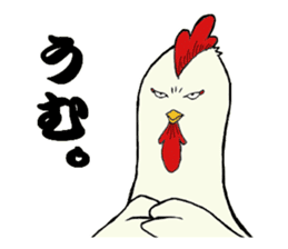 The cool chicken with little chick sticker #5338529