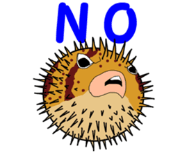 Porcupine fish NOMASS sticker #5340247